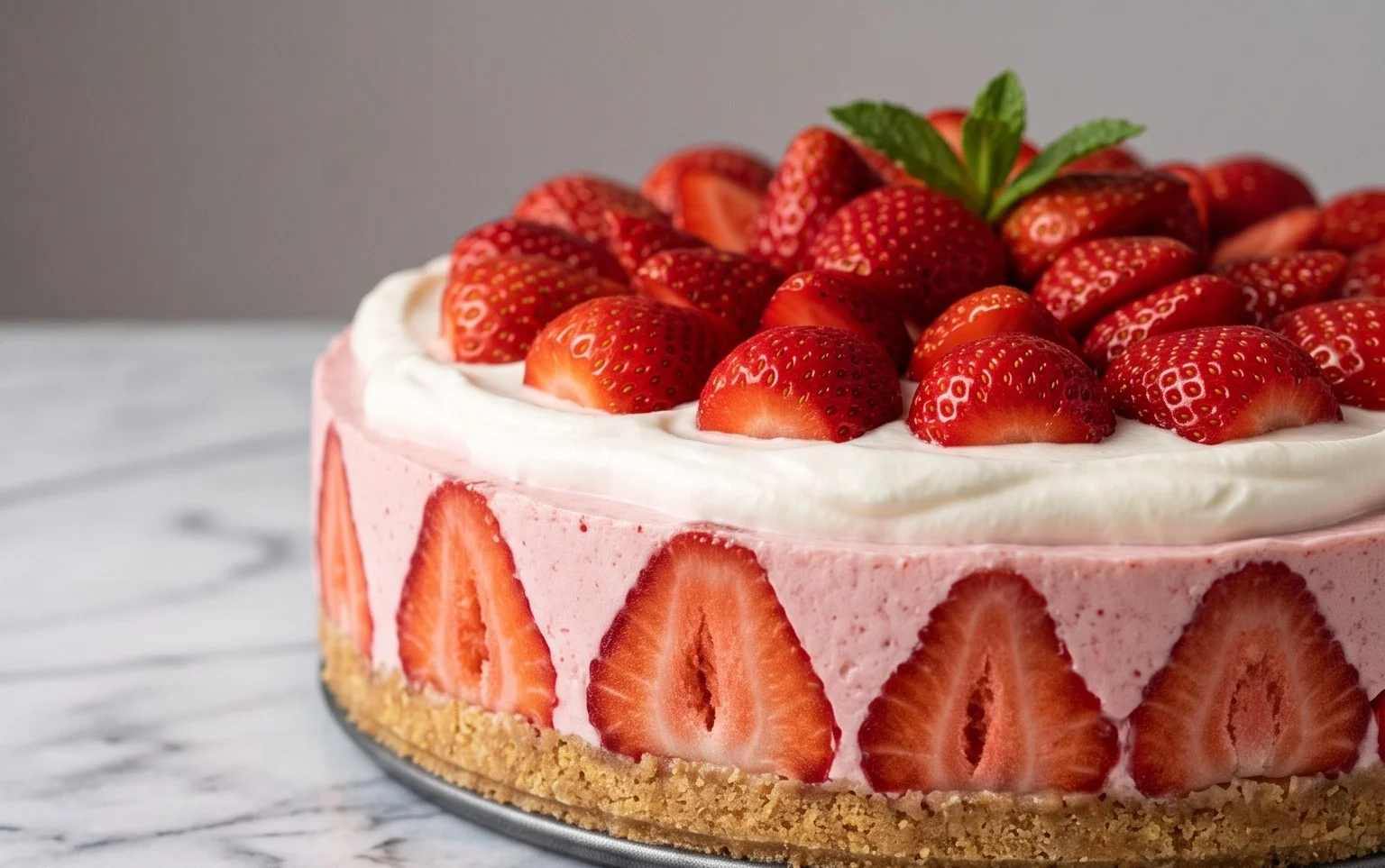 Einfacher Erdbeerkuchen ohne Backen: Schnell & Lecker
