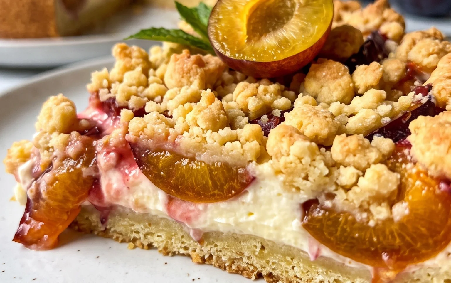 Mirabellenkuchen mit Schmand und Streusel