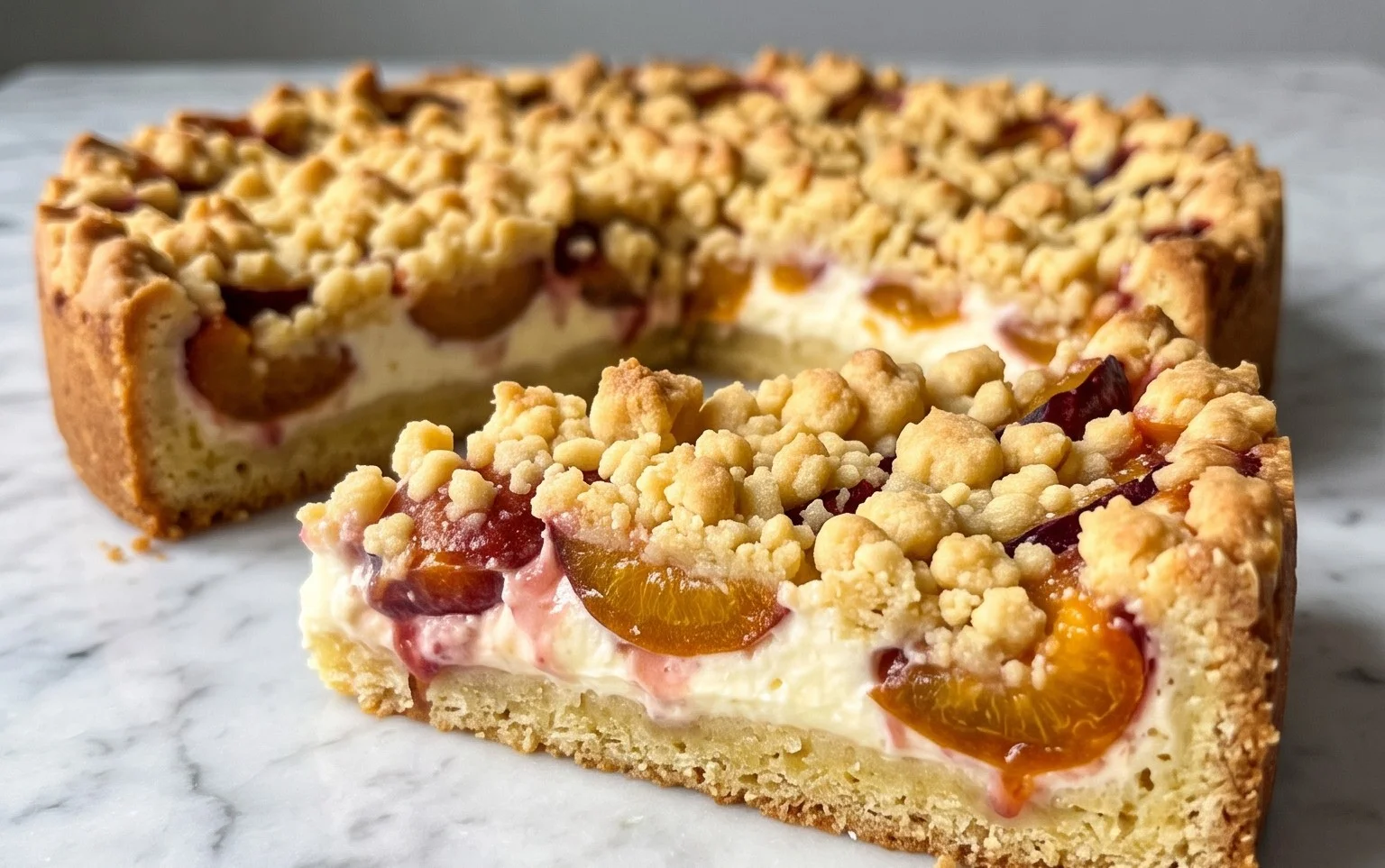 Mirabellenkuchen mit Schmand & Streusel: Sommerlich saftig
