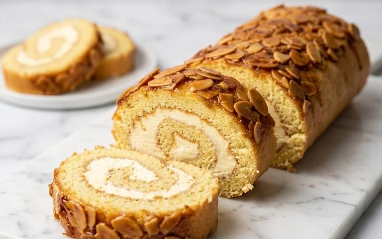 Leckere Bienenstich-Biskuitrolle: Einfaches Rezept