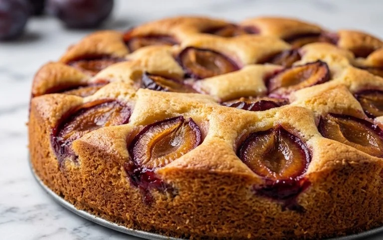 Französischer Pflaumenkuchen: Eleganter Genuss mit frischen Pflaumen
