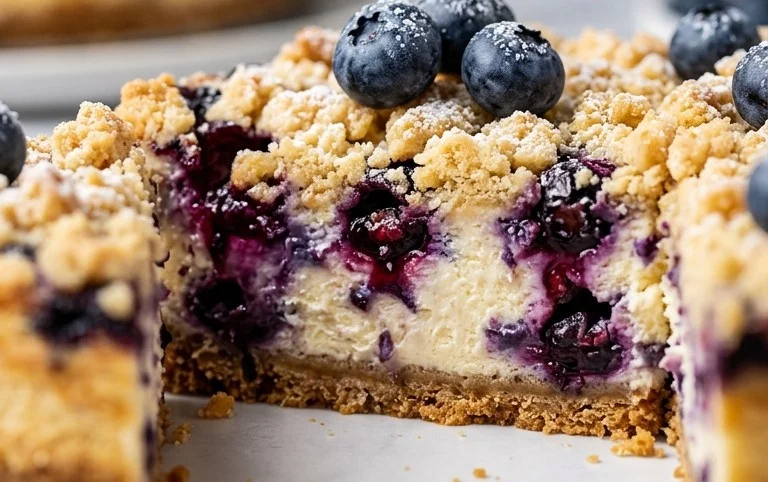 Heidelbeer-Streusel-Käsekuchen