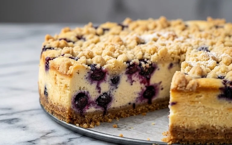 Heidelbeer-Streusel-Käsekuchen: Frisch, cremig & knuspr