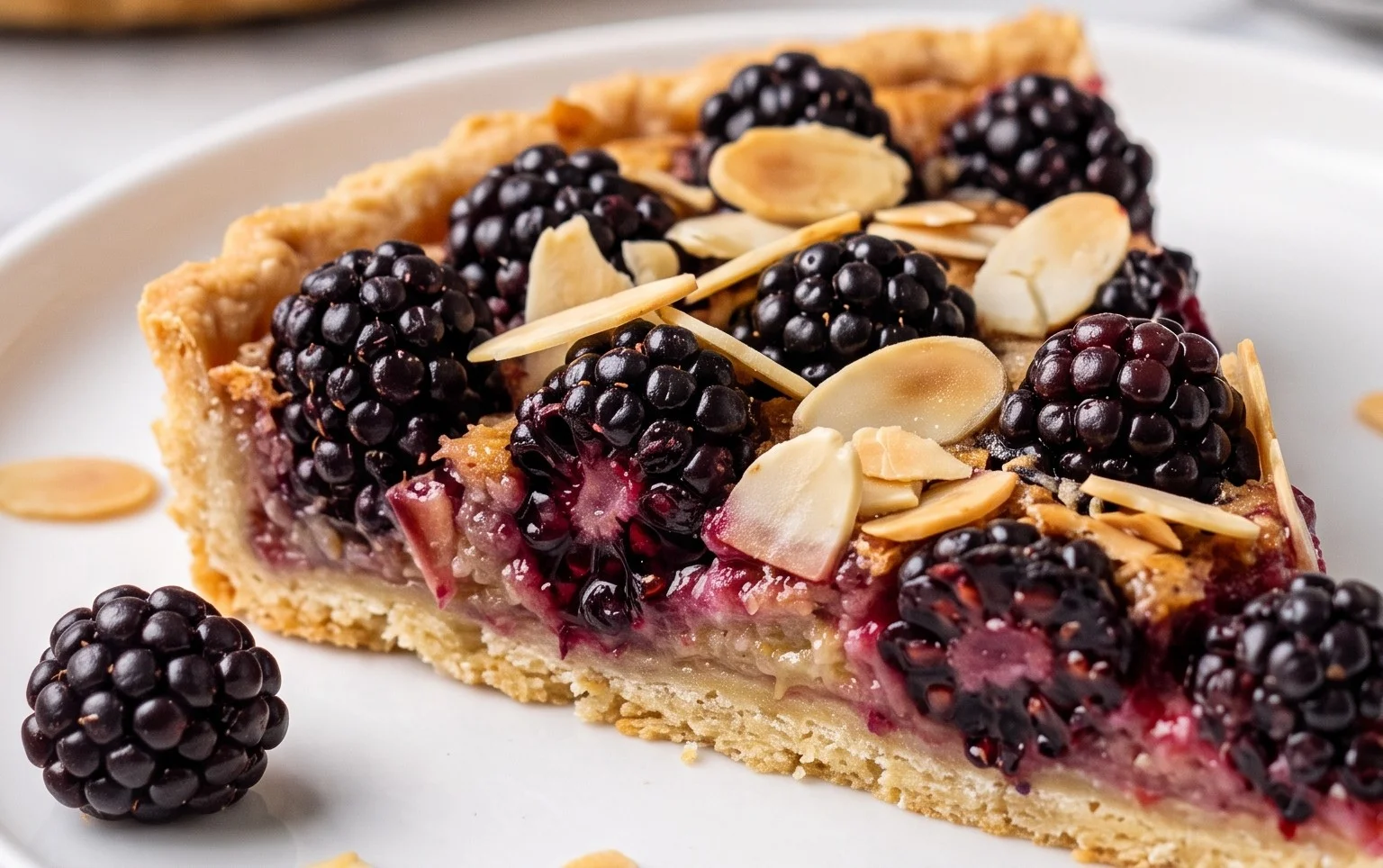 Brombeertarte mit Mandeln